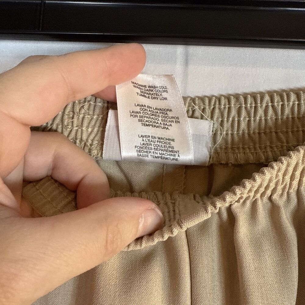 Women’s Alfred Dunner Khaki Pull On Elastic Waist Size 10 Preowned - Picture 8 of 15